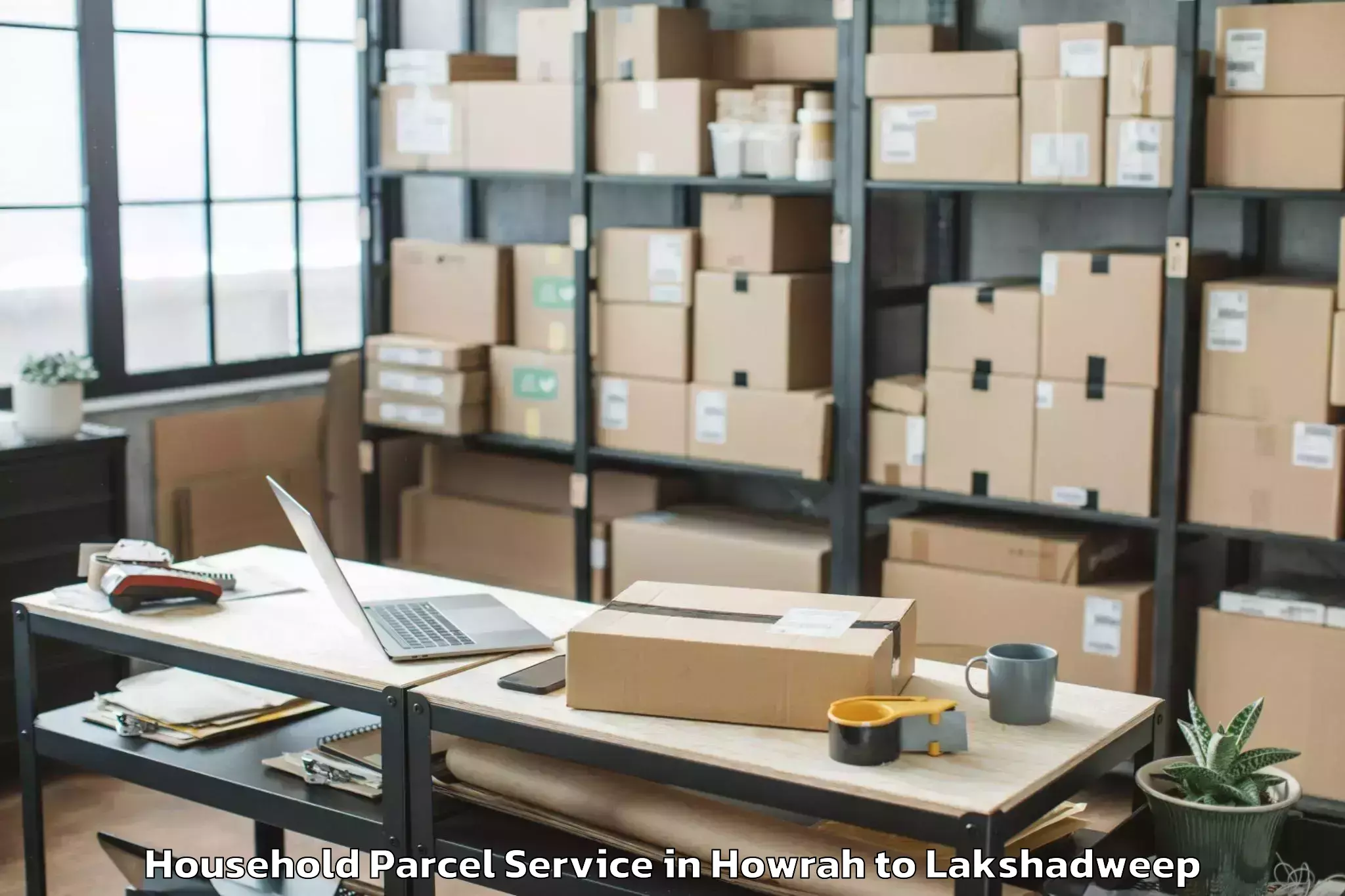 Professional Howrah to Andrott Household Parcel